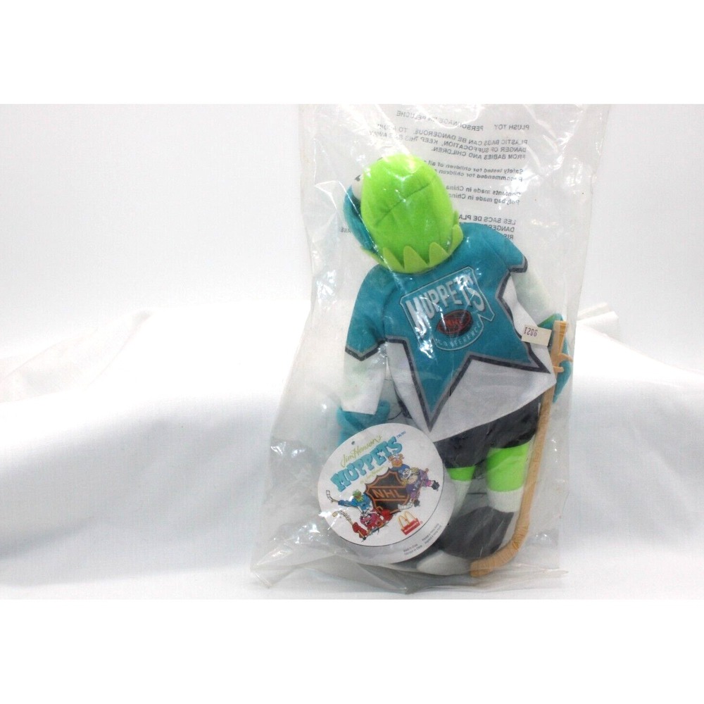 VTG 1995 Muppets NHL McDonald's Kermit The Frog 12 in  Hockey Jersey Plush NEW - Picture 9 of 9